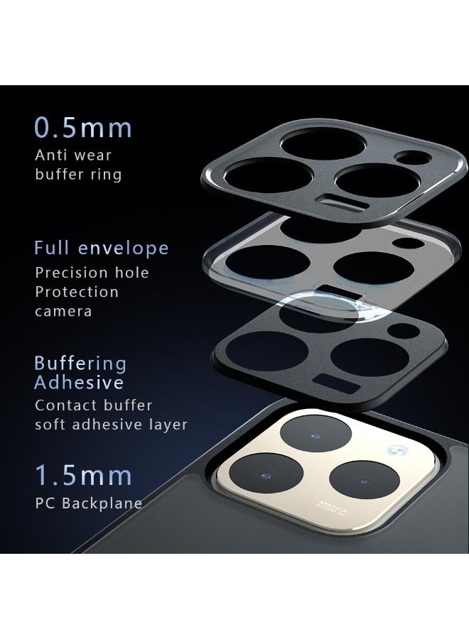 Case Cover Shockproof Hard PC Back Soft TPU Frame Matte Black Slim Protective Cover Compatible with  Realme 15T ( Black) - Image 3